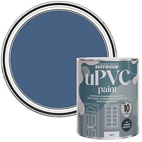 Rust-Oleum Blue uPVC Door and Window Paint in Matt Finish - Ink Blue 750ml