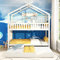 JINTAOMA Etagenbett, Multifunktionales Schiebebett, Hausbett 90x200 cm, rei Betten, Ausziehbar, Platzsparendes Design, Weiß