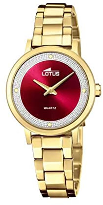 Montre Lotus pour Femme 18893/2 Trendy Boîtier en Acier Inoxydable Doré Bracelet en Acier Inoxydable Doré