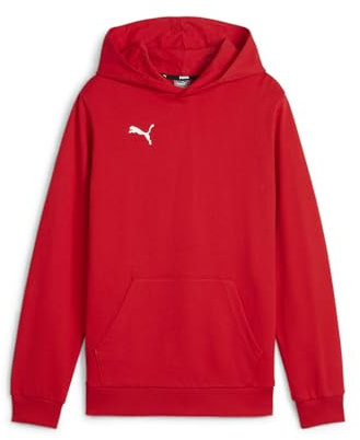 PUMA Jungen Teamgoal Casuals Hoody Jr Pullover, Puma Red-puma White, 164 EU