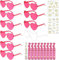 HuaMuDM 22 Stück Jga Brille Team,Herz Sonnenbrille, Party Sonnenbrille Team Bride, Hippie Herzförmige Brille, JGA Partybrillen Bride Herz Brillen,JGA Deko Accessoires