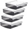 TUKA 4X 1,7L Unterschreibtisch-Schubladen 21x18x5,4cm, Selbstklebende Schubladen, Versteckte Unterbauschublade Aufbewahrungsbox unter Schreibtisch, Utensilien Stiftebox Schwarz 4er Set TKD8607