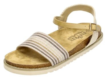 Sandale Anouk in Farbe Sand, modische Schuhe in Übergröße, große Damenschuhe, Anouk 42 EU Sand