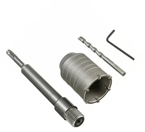 Glomora Set Punte Trapano Foro Muro 200mm, Kit Sega a Tazza in Acciaio Ad Alta velocità con Fresa in Carburo Cementato per Installazione Aria Condizionata