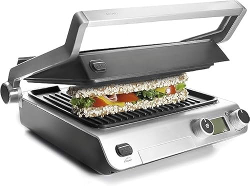 Suinga Sandwichera Grill abatible, Potencia 2000W con temporizador, medidas 38x35 cm