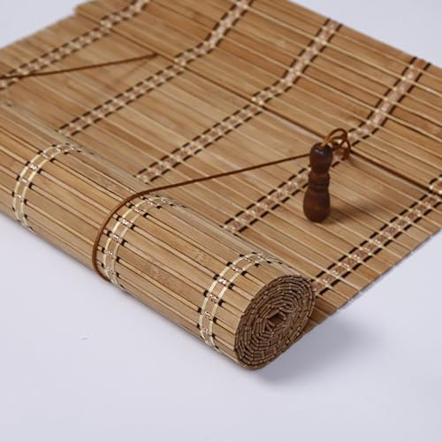 HFDASUENT Retro Bambus Rollo,Innen/außen-bambusrollo Verdunkelungsrollos Holzrollo Jalousie Sichtschutz Sonnenschutz für Teehaus/Restaurant/Garten/Balkon,anpassbar (W×H:160×230cm)
