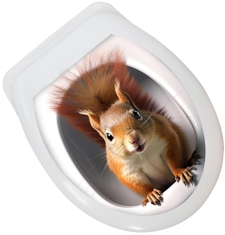 WC Deckel Bad Klo Aufkleber Sticker| Wilde Tiere Toilettensitz Aufkleber| Wilde Tiere Toilettendeckel Aufkleber| Lustig Toilettendeckel Aufkleber| Tiere Wandaufkleber Toilettenaufkleber(A)