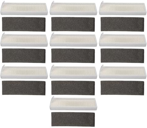 10 Piezas de Filtro de Robot Aspirador Piezas de Alta Eficiencia para Tikom G8000 G8000 Pro Honiture G20 G20 Pro Laresar Evol 3 Fácil Mantenimiento Lavable Reutilizable