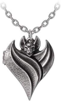 Alchemy Gothic Darken Heart Locket Frauen Halskette Standard