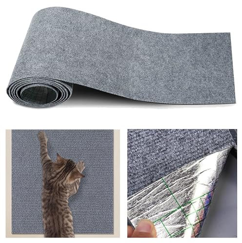 FloraVigo Selbstklebende Katzenkratzmatte, Katzenkratzbrett, Katzenkratzwand, Kratzbrett (40 * 100cm)