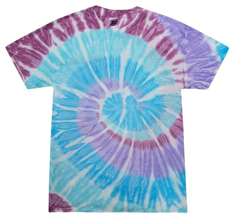 TICTEX Colortone - T-shirt batik unisexe - T-shirts colorés pour homme et femme - Vêtement hippie - T-shirt fluo en coton - Tailles S, M, L, XL, XXL, 3XL, 4XL, 5XL, S