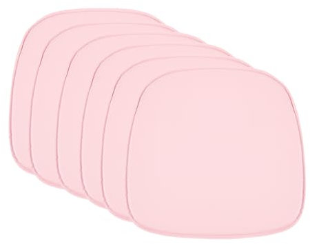 DORAFAIR 6-Pcs Stuhlkissen Sitzkissen Gefüllt Rutschfester Abnehmbarer Kissenbezug Lederkissen 40 * 40 cm Rosa