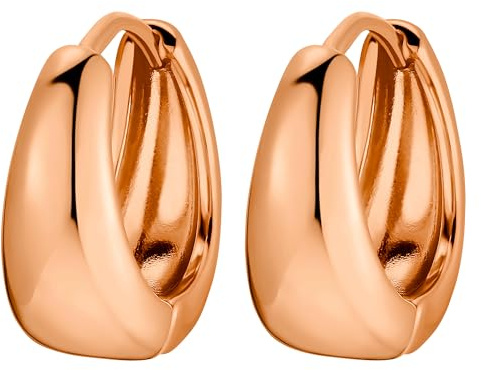 Heideman Ohrringe Name Damen - aus hochwertigem Edelstahl - silber gold rosegold farbend poliert - Ohrstecker für Frauen - Creolen 15mm Durchmesser
