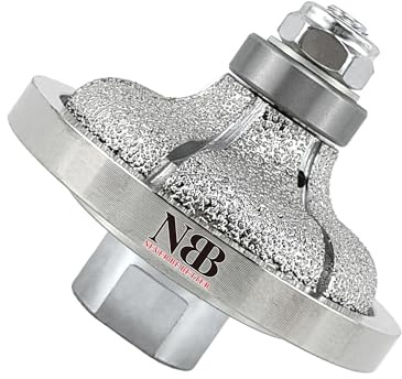 NBB Diamond Profile Wheel Diamond Router Bit with iron cover guide Milling Drill chamfer Bit Grinding Wheel for Profiling Porcelain Tile Ceramic Granite Stone for Angle Grinder (Ogee F20)