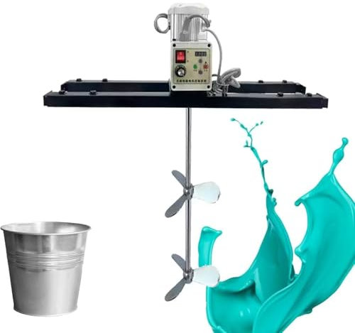 ERSINIAN 2100 W elektrische Tontank-Mischmaschine, kommerzielle Farbrührmaschine für Tintenlöser-Rührwerk, Edelstahltank-Fass-Clip-Farbhalterungsmischer, speziell für offene Fässer