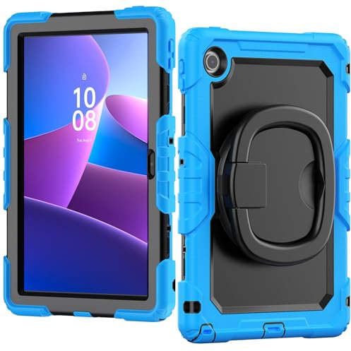 Funda para Tablet PC Funda de silicona compatible con Lenovo Tab 10.1 (TB-311XU) / K10C TB311FU 2025 con protector de pantalla, resistente y de cuerpo completo con asa giratoria. Funda protectora(Ligh