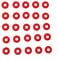 25 Pack of Reliable Silicone Washers to Fit For Grolsch Cap Swing Tops, Essential Kitchen Accessory (Red)