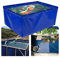 Piscina pieghevole in PVC blu con occhiello, 6 x 4 x 1 m, per acquario, piscina, giardino, giardino, uso esterno, durevole, leggero, facile da installare