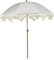 Boho Tilt Sonnenschirm mit Fransen, 200cm Tragbarer UV-Schutz Sonnenschirm mit Quasten, für Terrasse, Garten, Pool
