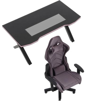 Holibanna Miniatur-Gaming-Tisch Maßstab Für Puppenhausmöbel Dekorative Miniatur-computerstuhl-Modelle Für Fotografie Und DIY-projekte Schwarz