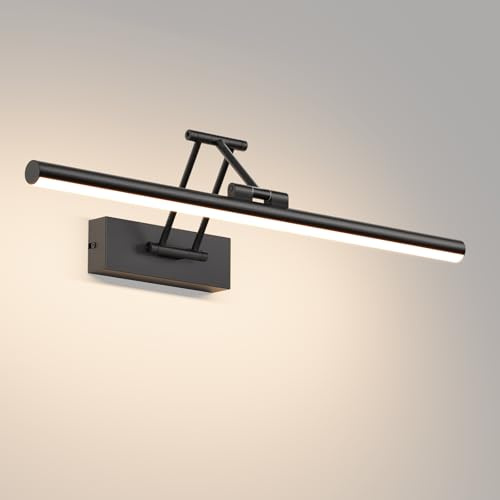 Klighten LED Spiegellampe Bad 50cm,16W 1200LM,4000K,Schwarz