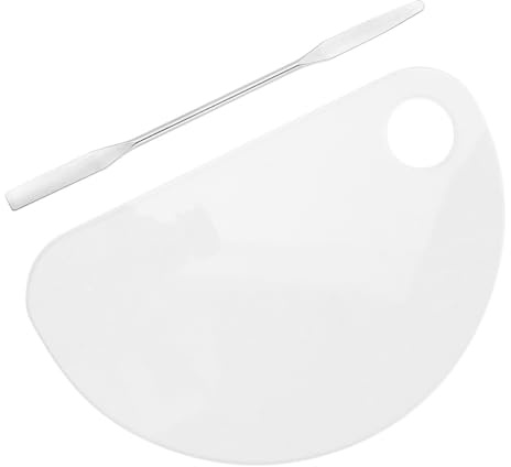 CIYODO Acrylic Nail Art Palette Fan-shaped Mixing Tray for DIY Manicure Gel Paints Holder Beauty Tool for Precise Nail Art Design