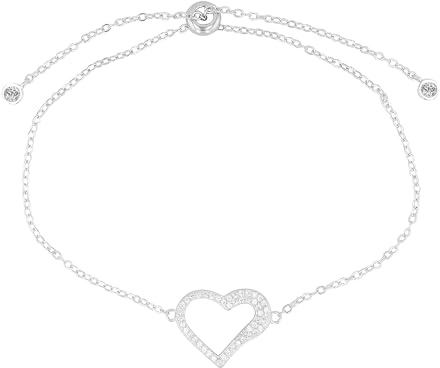 Akzent Armband Damen - Premium Armband Damen in Schwarz aus 925/- Silber, rhodiniert, 100% Wasserfest & Hautverträglich