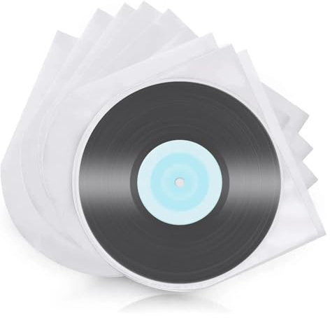 12 Inch Vinyl Sleeves 50 Pieces Record Sleeves Antistatic Transparent CD Sleevess Suitable for Single Sheet Double LP