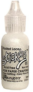 Ranger Frosted Lace Stickles, Synthetic Material, White, 2.5 x 2.5 x 7.5 cm