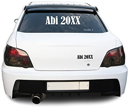 Sunnywall Abi 2019 2020 2021 2022 Autotattoo Heckscheibe Aufkleber Größe: Größe 2