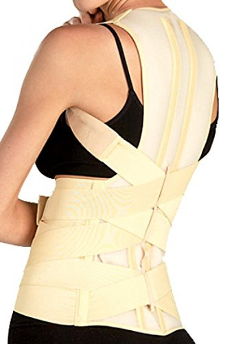 Premium Haltungskorrektur, Orthopädischer Geradehalter, Skoliosekorsett für Wirbelsäule und Rückenstütze, Rückenhalter, Verstellbare Haltungsbandage (XL)