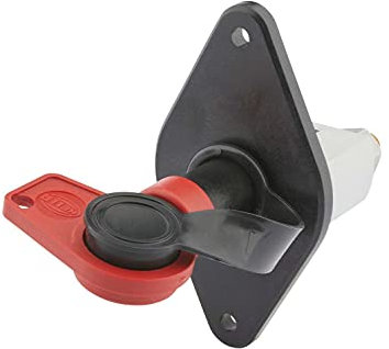 HELLA 6EK 002 843-111 Hauptschalter, Batterie - Drehbetätigung - 24V - Anschlussanzahl: 2 - geschraubt - Schließer - oval - Messing