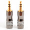 2x Gold Plated Mini 3.5mm Jack Plugs Premium Solder Fit Stereo Audio Connectors for Aux or Headphones