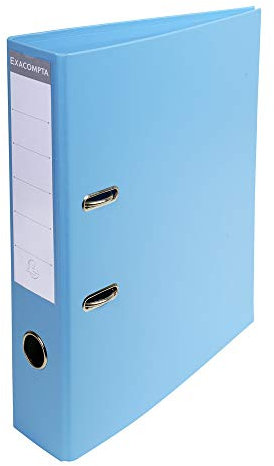 Exacompta 53702E 1 A4 Prem'Touch Ordner mit Hebelmechanik Rücken 70 mm Mechanik 75 mm Außenmaße: 32 x 29 x 7 cm Abheftbares Format A4 Farbe: Hellblau
