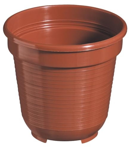 Geli Pot à Plante en Plastique Modèle Rond 6 cm Terracotta 06