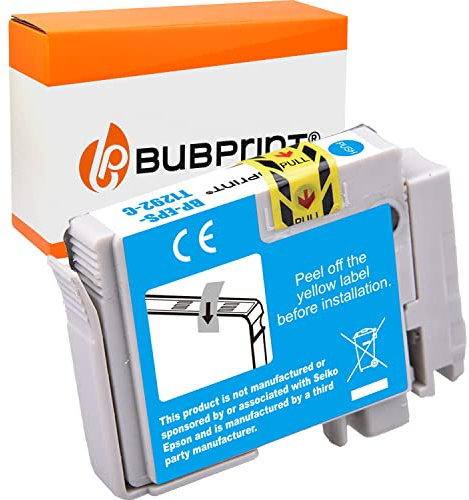Bubprint Druckerpatrone kompatibel als Ersatz für Epson T1292 für Stylus SX235W SX230 SX420W SX425W SX430W SX435W SX440W SX445W WF-3520DWF Office BX305F BX305FW Plus BX535WD Cyan
