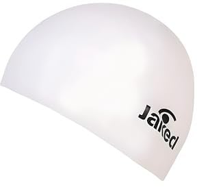 JAKED CUFFIA BASIC SILICONE SWIM CAP - JAK3031-WH - BIANCO - ADULTO