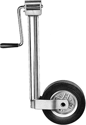 Stützrad mit Kurbel seitlich, 2 Ø 48 mm, Bauhöhe 405 mm