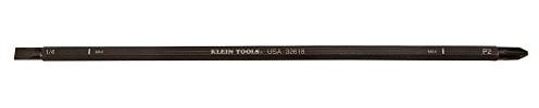 Klein Tools 32618 Blade for Adjustable Length Screwdrivers 32751 and 32708, Made in USA, #2 Phillips and 1/4-Inch Cabinet Tips