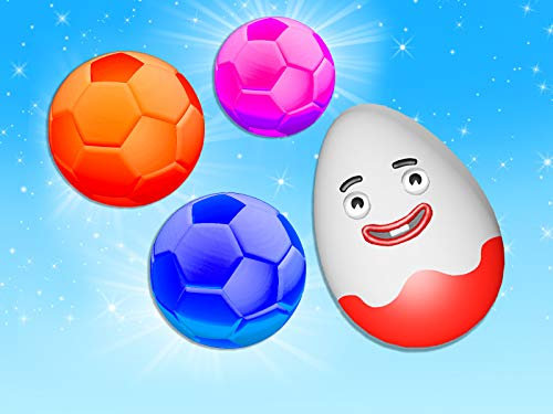 Lernen Sie Farben und spielen Sie Fußball mit Eiern