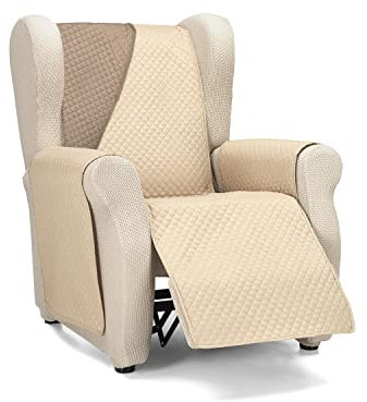Martina Home Diamond Housse de canapé 1 Place/Relax - Beige/Pelle