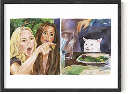HAUS AND HUES Lustige Wandkunst – Lustige Poster für Studentenwohnheim, Meme Poster, lustige Wanddekoration, Meme Poster für Teenager, lustige Kunst, lustige Gemälde, ungerahmt, 30.5x40.6 cm