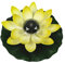 SOLUSTRE LED Solarbetriebene Wasserlaterne Schwimmlaterne Lotus Laterne Künstliche Seerose Lotusblüte Lotusblatt Deko für Pool Teich Garten Hochzeit Party Dekoration Gelb