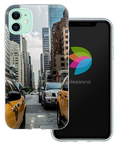 dessana New York Vintage transparente Schutzhülle Handy Case Cover Tasche für Apple iPhone 11 New York Taxi