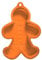 Premier Housewares Durable Silicone Cake Mould Gingerbread Man Orange | Flexible Silicone Cake Moulds | Heat Resistant Silicone Cake Moulds for Baking