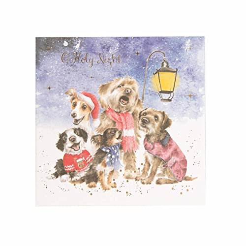 Wrendale Designs by Hannah Dale - „O Holy Night“ - Weihnachtskarten-Schachtelset - 8 Stück