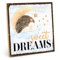 TypeStoff Holzschild mit Spruch – sweet dreams – im Vintage-Look mit Zitat als Geschenk und Dekoration zum Thema Kinderzimmer, Bett und Schlafen - HS-01004