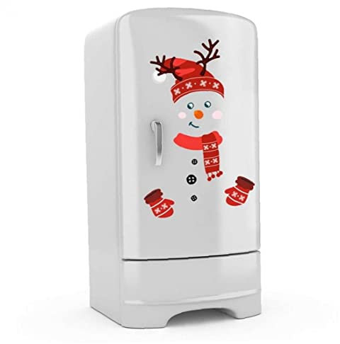 Zonster Muñeco Nieve Pegatinas DIY para Frigorífico, Refrigerador, Nevera, Garaje, Puerta, Ventana - Decoración Navidad Fiesta