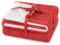 AmeliaHome Kuscheldecke 220x240 cm zarte Steppung Sherpa Lammfelloptik Wohndecke Shleepy Rot