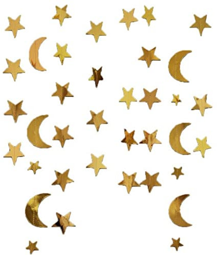 Haowul Eid Mubarak Mond Papier Girlande Banner Hängende Dekoration Ramadan Crescent Girlands Für Eid Party Supplies